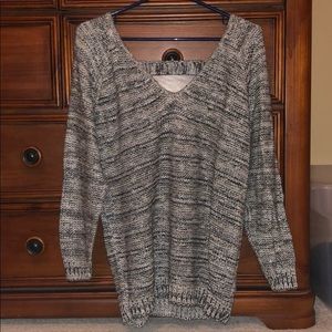 Cutout back sweater